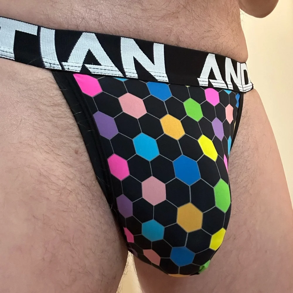Andrew Christian Vibrant Design Honeycomb Jock - Picture 2 of 4
